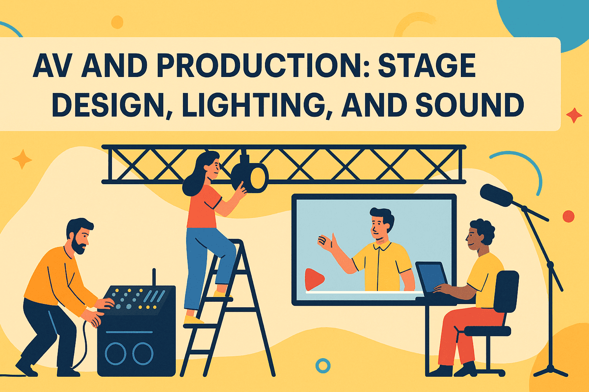 AV AND PRODUCTION: STAGE DESIGN, LIGHTING, AND SOUND